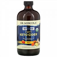 Dr. Mercola, органический яблочный кетоуксус, острый, 473 мл (16 унций)