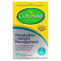 Culturelle, Probiotics, Metabolism + Weight Management, 30 Vegetarian Capsules