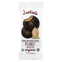 Justin&#x27;s Nut Butter, Organic Dark Chocolate Crispy Peanut Butter Cups, 2 Cups, 1.32 oz (37 g)