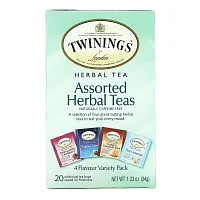 Twinings, Ассорти из травяных чаев, смешанный набор, без кофеина, 20 чайных пакетиков, 34 г (1,23 унции)