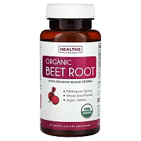 Healths Harmony, Organic Beet Root With Organic Black Pepper, 30 Tablets