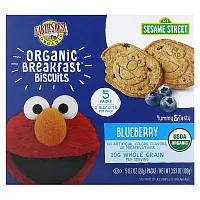 Earth&#x27;s Best, Organic Breakfast Biscuits, 2 Years and Up, Blueberry, 5 Packs, 0.7 oz (20 g) Each