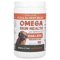 StrellaLab, Omega Skin Health with Salmon Oil, For Dogs &amp; Cats, 180 Soft Chews, 18 oz (513 g)