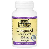 Natural Factors, Ubiquinol, 200 mg, 30 Softgels