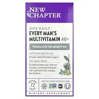 New Chapter, Every Man&#x27;s One Daily 40+ Multivitamin, 72 Vegetarian Tablets