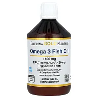 California Gold Nutrition, Omega-3 Fish Oil, Norwegian Triglyceride, Natural Lemon, 16.9 fl oz (500 ml)