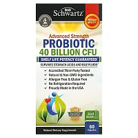 BioSchwartz, Advanced Strength Probiotic, 40 Billion CFU, 60 Capsules (20 Billion CFU per Capsule)