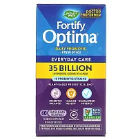 Nature&#x27;s Way, Fortify Optima, Daily Probiotic + Prebiotics, 35 Billion , 60 Delayed-Release Veg. Capsules