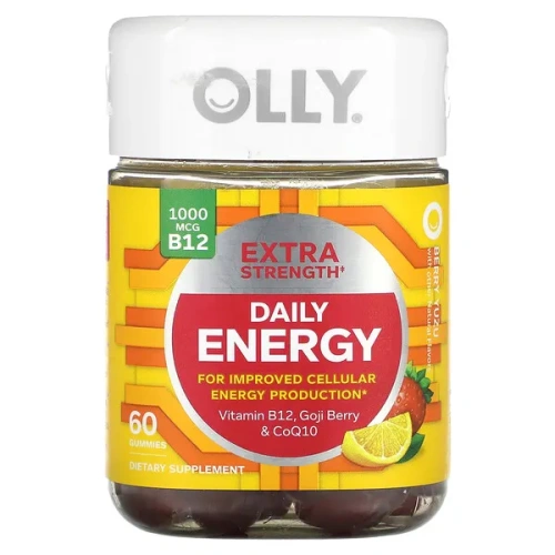 OLLY, Daily Energy, Extra Strength, Berry Yuzu, 60 Gummies