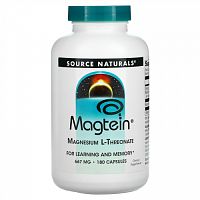 Source Naturals, Magtein, магний L-треонат, 667 мг, 180 капсул