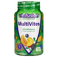 VitaFusion, MultiVites, незаменимые мультивитамины, натуральный ягодный, персиковый и апельсиновый вкусы, 150 жевательных таблеток