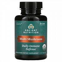 Ancient Nutrition, Multi Mushroom, ежедневная иммунная защита, 30 таблеток