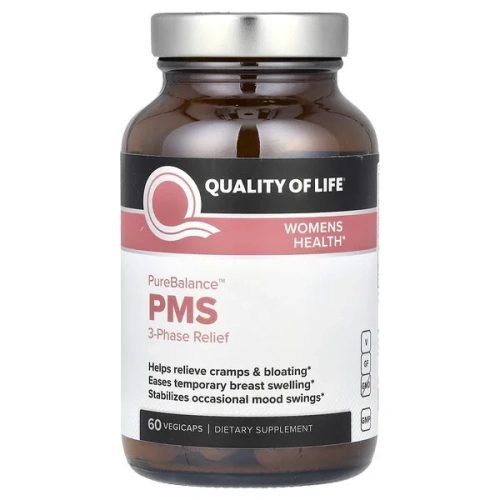 Quality of Life, PureBalance PMS 3-Phase Relief, 60 Vegicaps