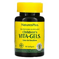 Nature's Plus, Children's Vita-Gels, Multivitamin Supplement, Natural Orange, 90 Softgels