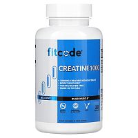 fitcode, Creatine1000, 1000 мг, 60 растительных капсул (500 мг в 1 капсуле)