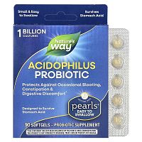 Nature&#x27;s Way, Acidophilus Probiotic Pearls , 1 Billion CFU, 90 Softgels