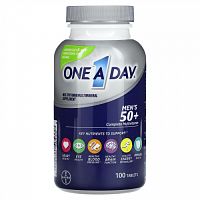 One-A-Day, Men's 50+, Healthy Advantage, мультивитаминная/мультиминеральная добавка, 100 таблеток