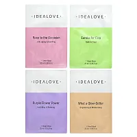 Idealove, Beauty &amp; Skincare Variety Pack, 4 Beauty Sheet Masks, 0.85 fl oz (25 ml) Each