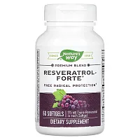 Nature&#x27;s Way, Premium Blend Resveratrol Forte, 175 mg, 60 Softgels