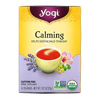 Yogi Tea, Calming, без кофеина, 16 чайных пакетиков, 29 г (1,02 унций)