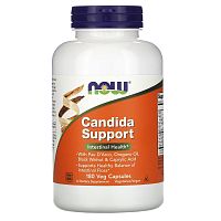 NOW Foods, Candida Support, 180 растительных капсул