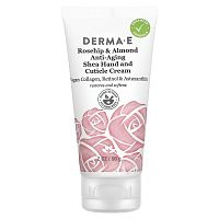 Derma E, Protective Shea Hand and Cuticle Cream, Rosehip & Almond, 2 oz (56 g)