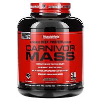 MuscleMeds, Carnivor Mass, Anabolic Beef Protein Gainer, Chocolate Fudge, 5.83 lbs (2,646 g)