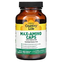 Country Life, Max-Amino Caps with Vitamin B6, 90 Vegetarian Capsules