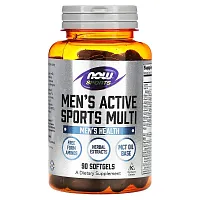 NOW Foods, Sports, Men&#x27;s Active Sports Multi, 90 Softgels