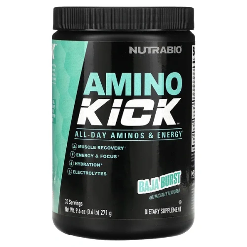 NutraBio, Amino Kick, Baja Burst, 0.6 lb (271 g)