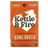 Kettle &amp; Fire, Bone Broth, Turmeric Ginger, 16.9 oz (479 g)