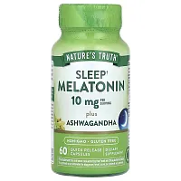 Nature&#x27;s Truth, Sleep Melatonin Plus Ashwagandha, 10 mg, 60 Quick Release Capsules (5 mg per Capsule)