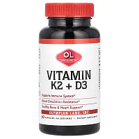 Olympian Labs, Vitamin K2 + D3, 60 Capsules