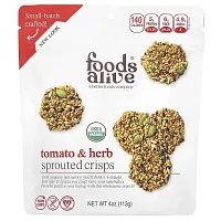 Foods Alive, Sprouted Crisps, Tomato &amp; Herb, 4 oz (113 g)