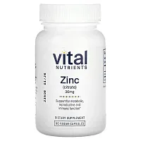 Vital Nutrients, Zinc (Citrate), 30 mg, 90 Vegan Capsules