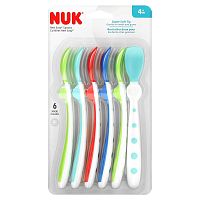 NUK, First Essentials, ложки для отдыха, для детей старше 6 месяцев, 6 ложек