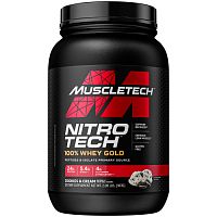 MuscleTech, Nitro Tech, 100% Whey Gold, сывороточный протеин, печенье с кремом, 1,00 кг (2,21 фунта)