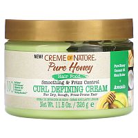 Creme Of Nature, Pure Honey, питание для волос, крем для разглаживания и контроля локонов, 326 г (11,5 унции)