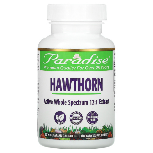 Paradise Herbs, Hawthorn Berry, 60 Vegetarian Capsules