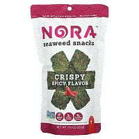 Nora Snacks, Seaweed Snacks, Crispy Spicy, 1.13 oz (32 g)