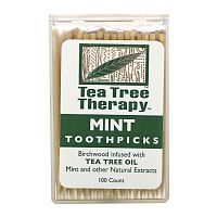 Tea Tree Therapy, Зубочистки Tea Tree TherapyToothpicks, мятные, примерно 100 штук