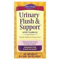 Nature's Secret, Urinary Flush & Support, мочегонное средство с клюквой, 60 капсул