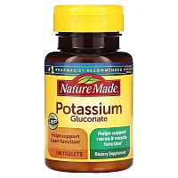 Nature Made, Potassium Gluconate, 100 Tablets