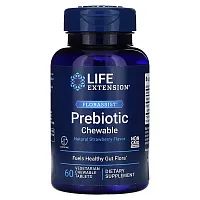 Life Extension, Florassist Prebiotic Chewable, Natural Strawberry , 60 Vegetarian Chewable Tablets