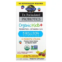 Garden of Life, Dr. Formulated Probiotics, Organic Kids +, Tasty Organic Strawberry Banana, 30 Yummy Chewables