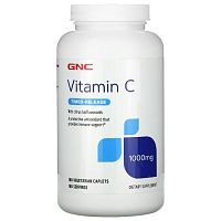 GNC, Vitamin C with Citrus Bioflavonoids, Timed-Release, 1,000 mg, 180 Vegetarian Caplets