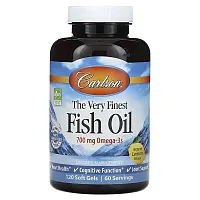 Carlson, The Very Finest Fish Oil, Natural Lemon, 700 mg, 120 Soft Gels (350 mg per Soft Gel)