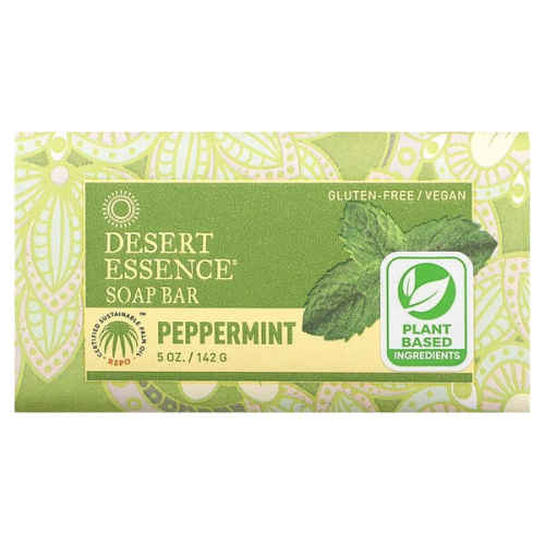 Desert Essence, Soap Bar, Peppermint, 5 oz (142 g)