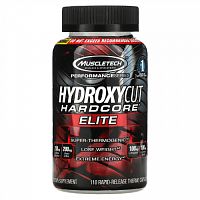 MuscleTech, Hardcore Elite, 110 термокапсул быстрого высвобождения