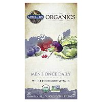 Garden of Life, Organics, Men&#x27;s Once Daily, Whole Food Multivitamin, 30 Vegan Tablets